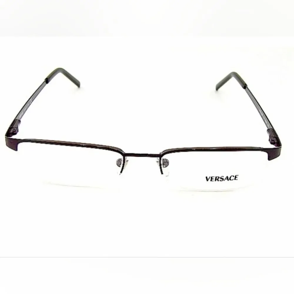 💜Vintage Versace Plum Rimless Eyeglasses & Hardshell Case